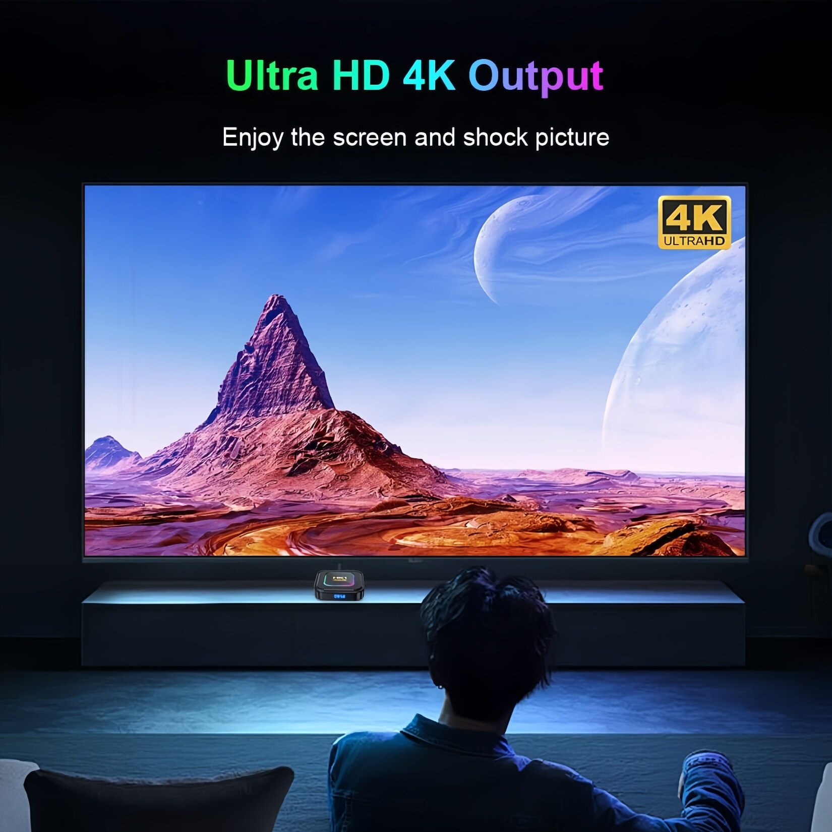 Jfyu Smart tv box JFYU®, 8K Ultra HD, Quad core ARM Cortex-A53, RAM 2GB, ROM ...
