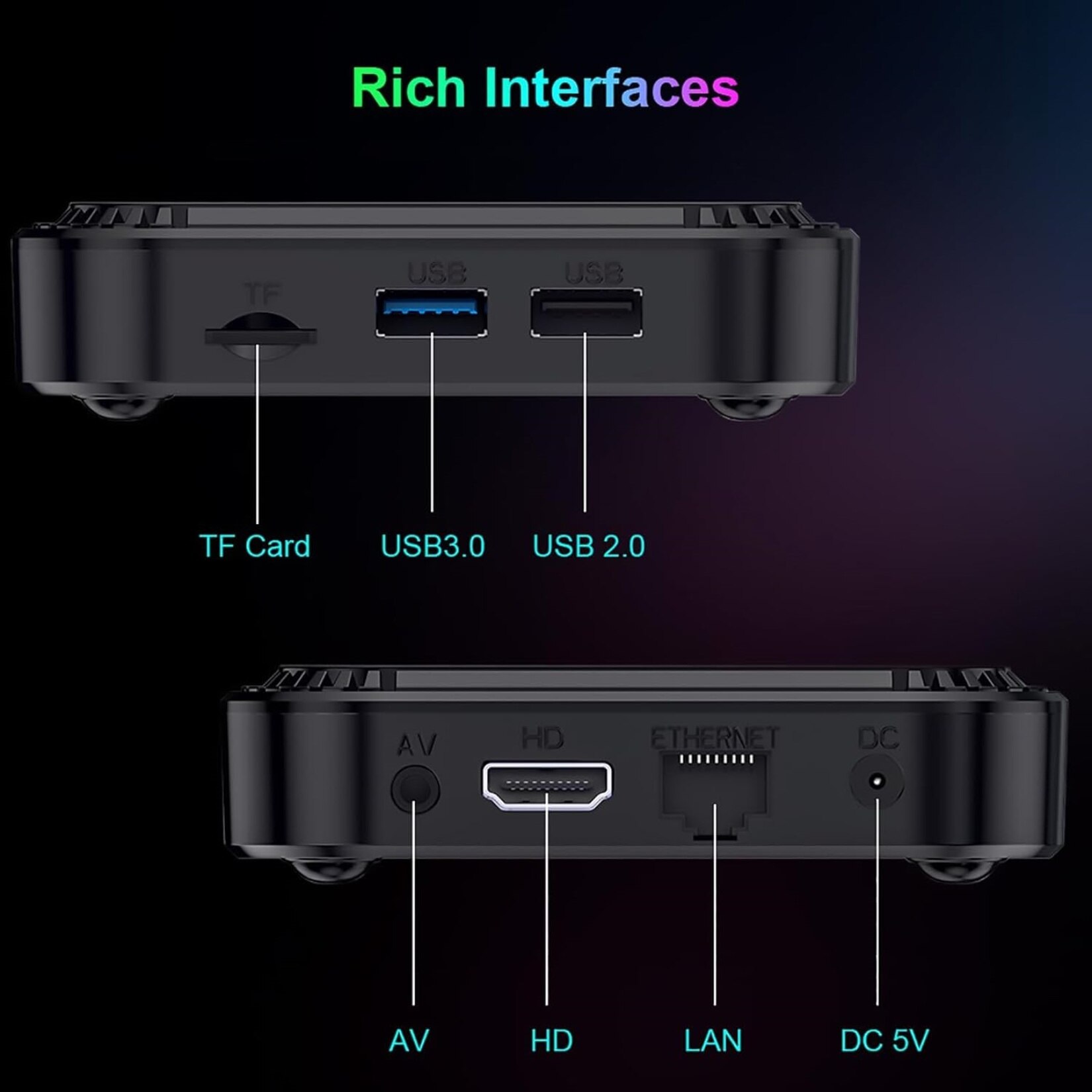 Jfyu Smart tv box JFYU®, 8K Ultra HD, Quad core ARM Cortex-A53, RAM 2GB, ROM ...