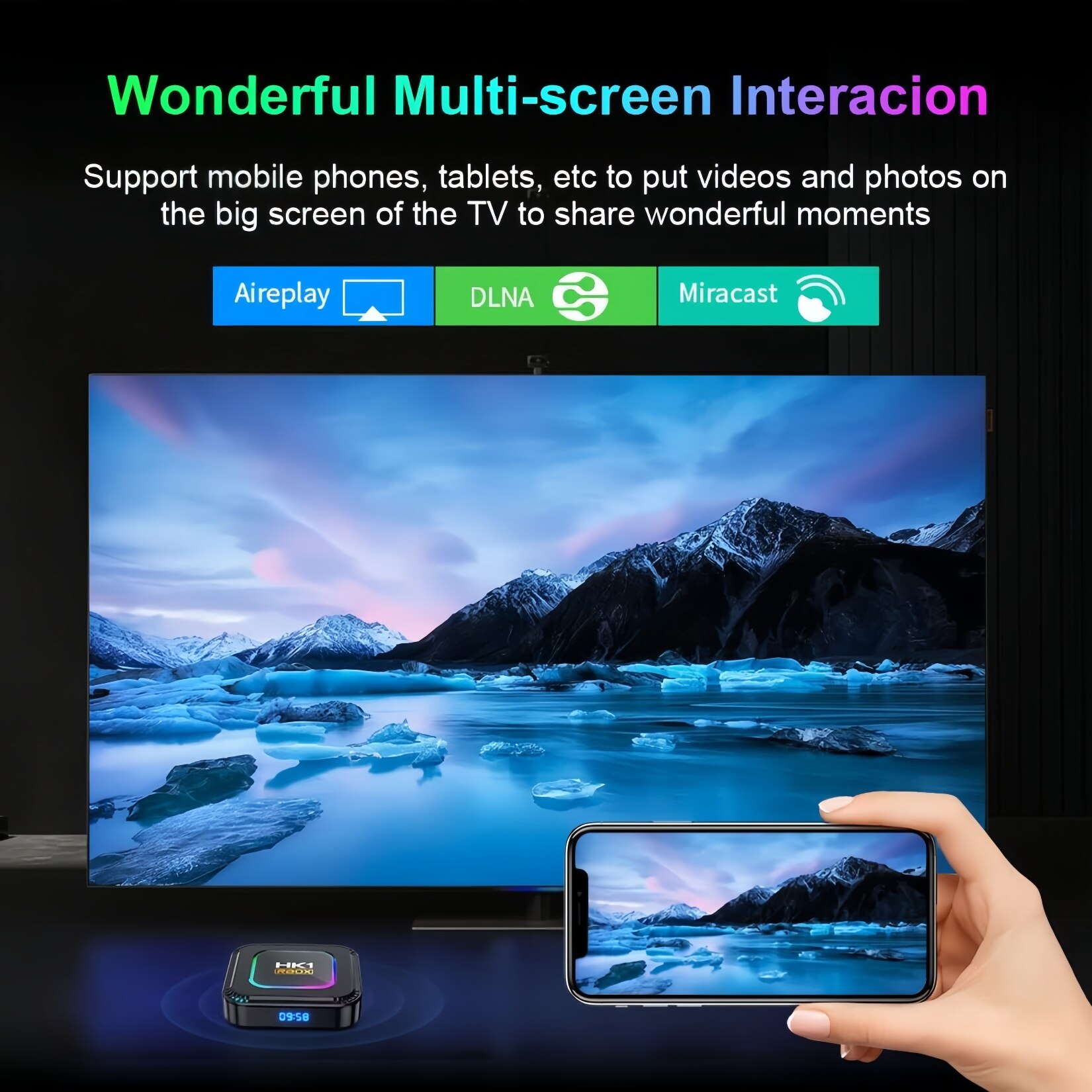 Jfyu JFYU® okostévé doboz, 8K Ultra HD, négymagos ARM Cortex-A53 processzor ...