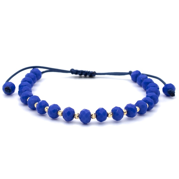 Bratara cu snur Indigo Aur 14K