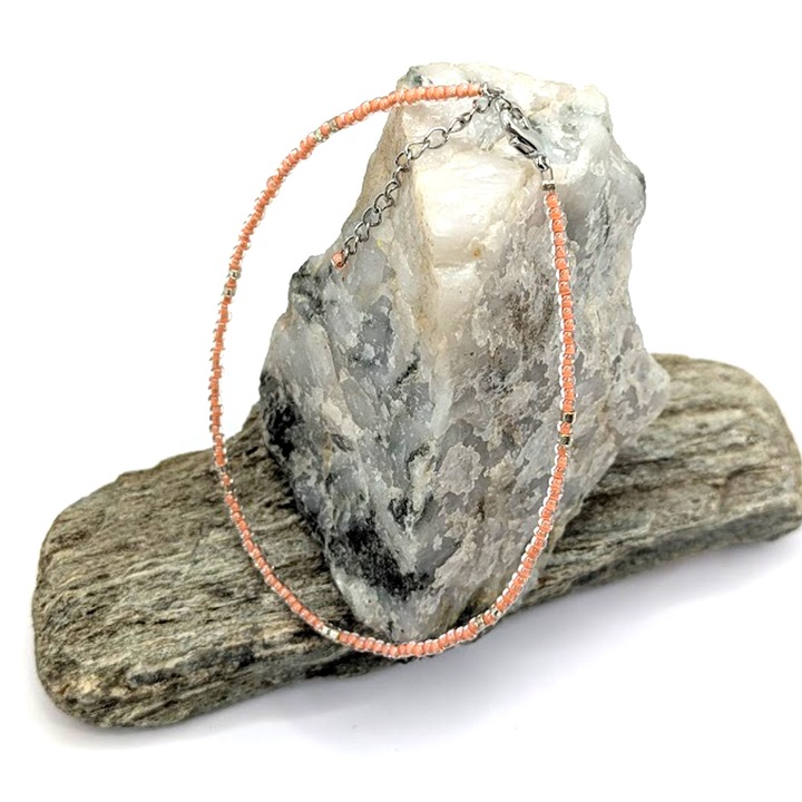 Bratara picior miyuki somon lucrata 100% manual