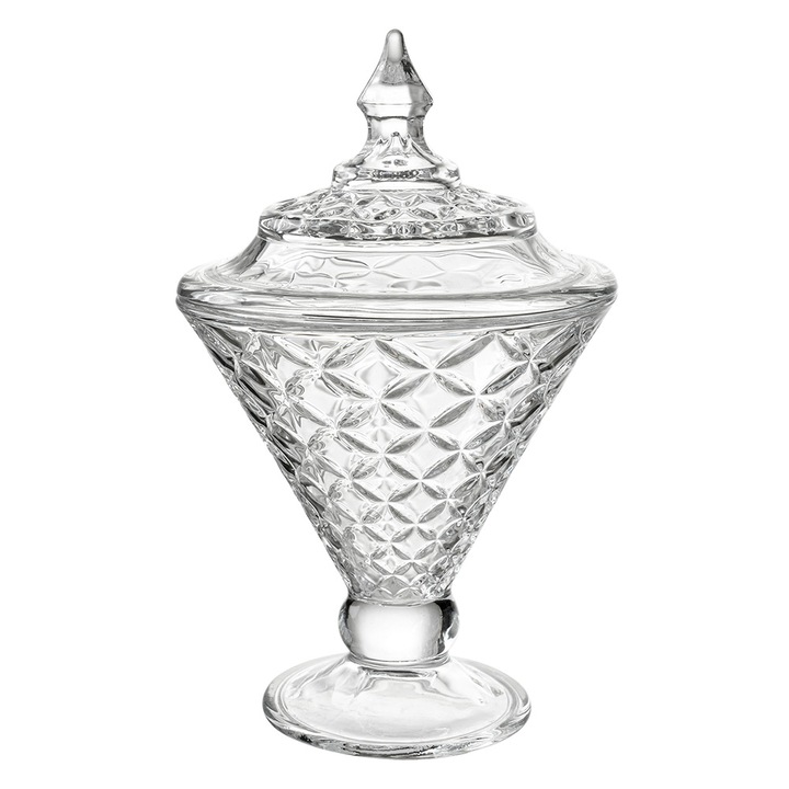 Átlátszó üvegedény Ø 12x19 cm