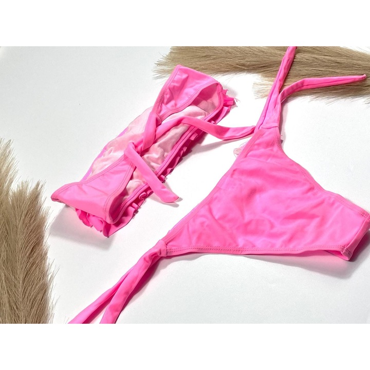 Fürdőruha, Kétrészes, Lányoknak, Rózsaszín