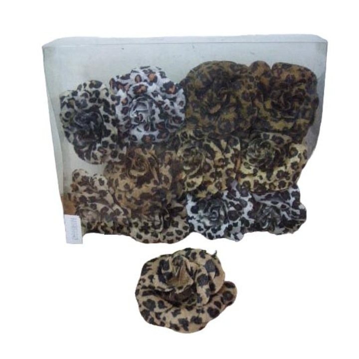 Set 12 brose SANDEX, floare, multicolor