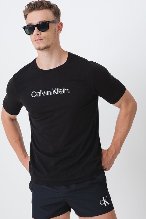 CALVIN KLEIN, Pantaloni scurti de baie cu buzunare laterale, Negru