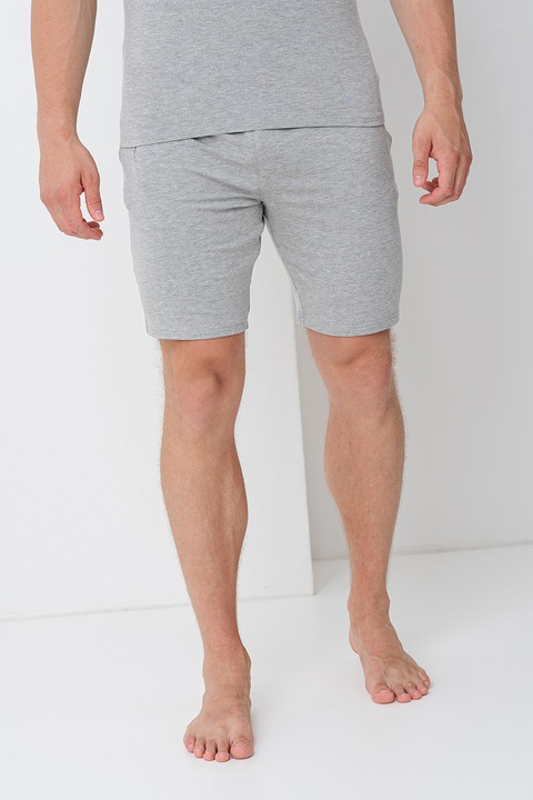 CALVIN KLEIN, Modáltartalmú pizsamanadrág logós derékrésszel, Világosszürke