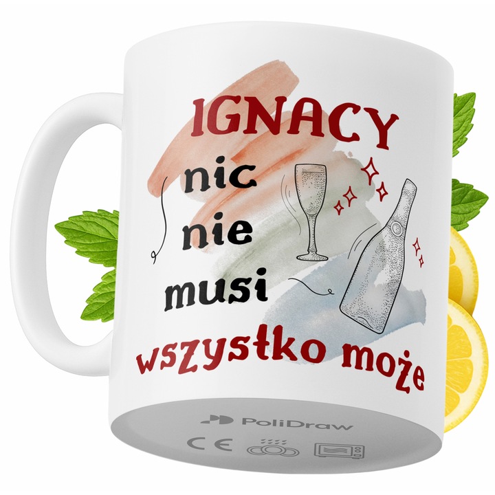 Cana cadou cu imprimeu si fotografie 330 ml PoliDraw