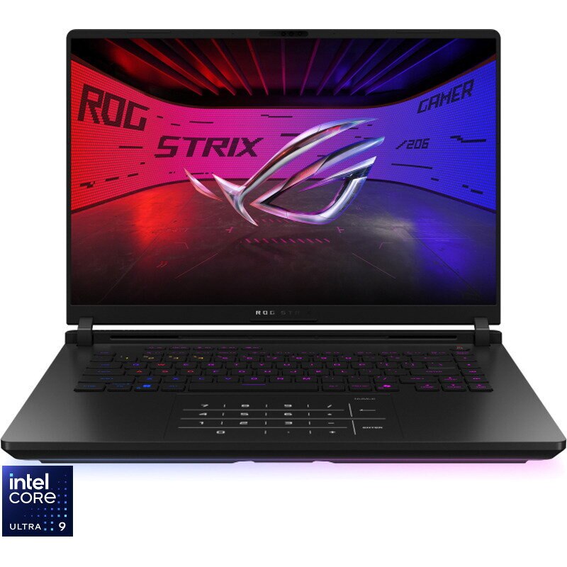 Laptop Gaming ASUS ROG Strix SCAR 16 G635LX, cu procesor Intel Core Ultra 9 275HX, 16'' Mini LED, 64 GB DDR5, 2 TB SSD, NVIDIA GeForce RTX 5090, 24GB GDDR7, Fr OS