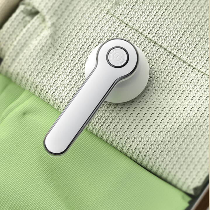 Aparat Pentru Curatat Scame, Par Si Praf, Pentru Diferite Tipuri De Material, Cu Lame Din Otel Inoxidabil, Incarcare Prin USB Type-C, Cu Perie De Curatare si Cablu USB Incluse, Alb, 20 x 8.8 x 8.5 cm