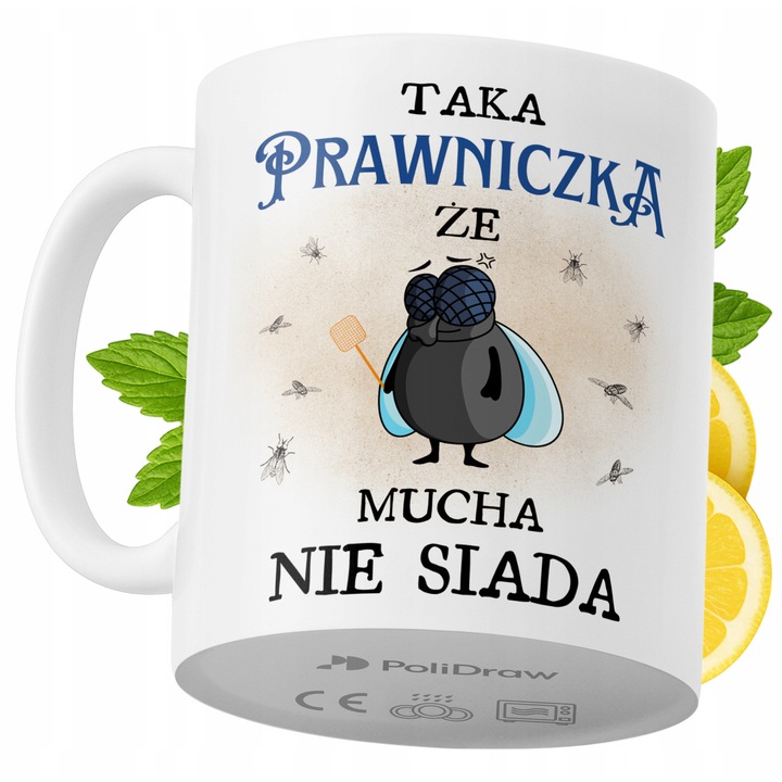 Cana personalizata PoliDraw, 330 ml, alb, cu imprimare pe ambele fete