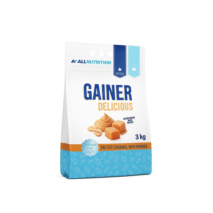 Хранителна добавка Allnutrition, Gainer Delicious - Гейнър 1.000kg Солен карамел и фъстъчено масло