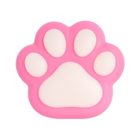 Jucarie Antistres Squishy, Cyrax, Revenire Lenta, Model Labuta de Pisica, Squishy, BIG 12.5 x 10.5 cm, 220 g, Model 11, Roz Alb