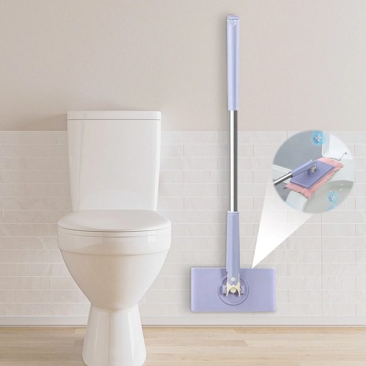 Mop mic YANYXR lavabil mov 70cm cu clema