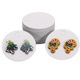 Set 100 Carduri pentru Expunerea Cerceilor, Kraft, 4cm, Forma Rotunda