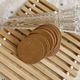 Set 100 Carduri pentru Expunerea Cerceilor, Kraft, 4cm, Forma Rotunda