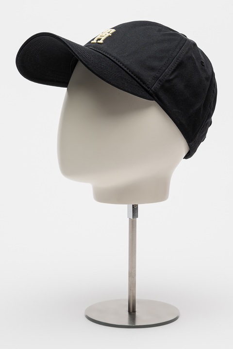 Tommy Hilfiger, Sapca de bumbac organic cu logo brodat, Negru