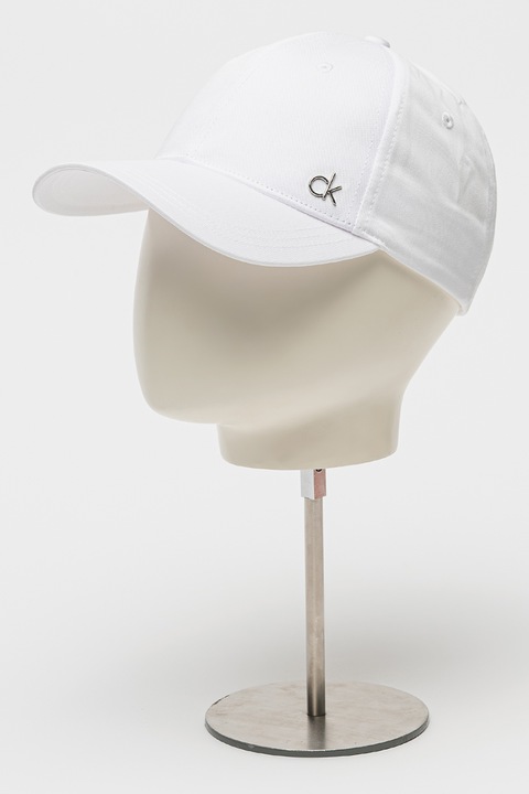 CALVIN KLEIN, Sapca baseball cu logo metalic, Alb optic