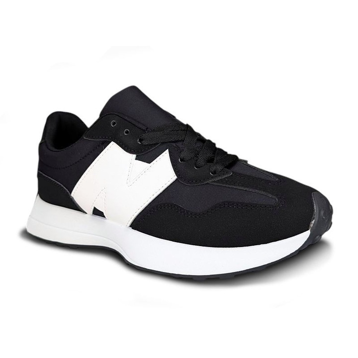 Pantofi barbati Permani, casual, negri, piele ecologica, foarte confortabili, 42 EU