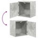 Гаражен шкаф vidaXL, Комплект 2 броя, Слепено дърво, 90x40x180см, Concrete Grey