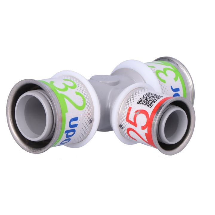 Uponor PPSU редуциращ тройник 32x25x32 мм, за питейна вода и отопление