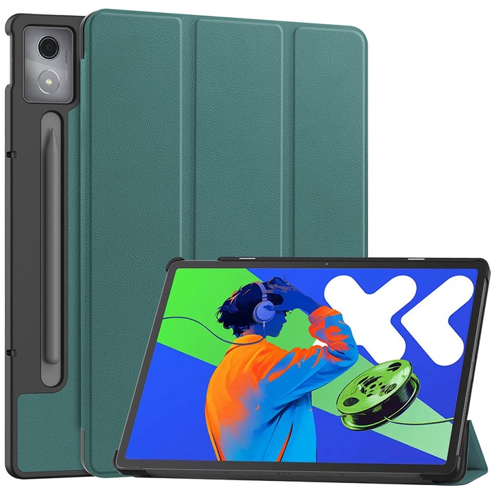 Lenovo Xiaoxin Pad Pro 2025 tablethez illő tok, 12,7 hüvelykes, LEIISVK, zöld