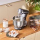Robot de bucatarie Karaca Blendburst Kitchen Chef, 1400W, 6 trepte de viteza, bol inox 5.7L, 4 accesorii, gri