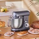 Robot de bucatarie Karaca Blendburst Kitchen Chef, 1400W, 6 trepte de viteza, bol inox 5.7L, 4 accesorii, gri