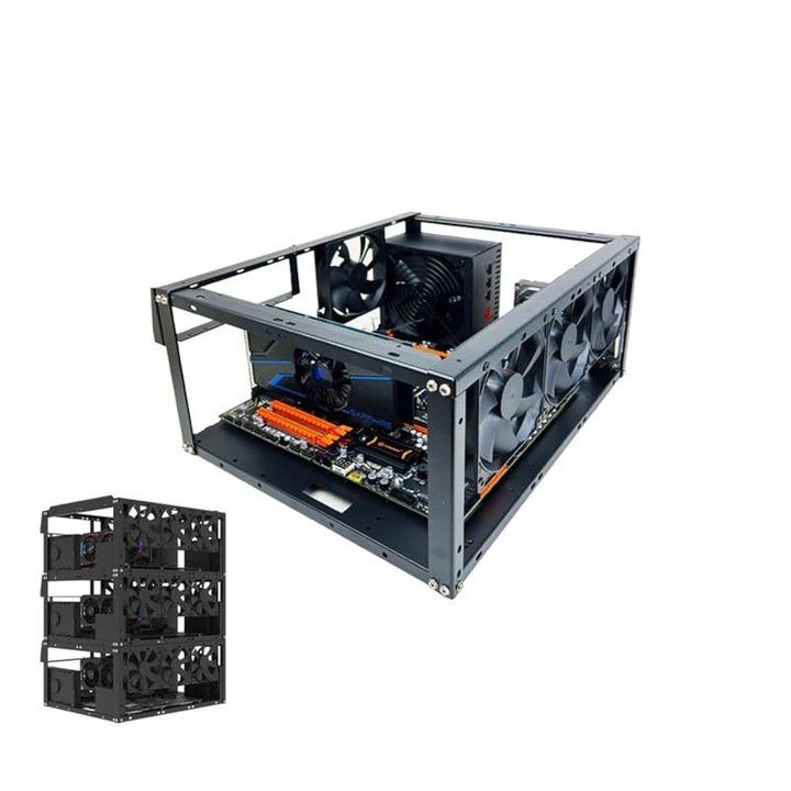 Carcasa De Calculator In Aer Liber, Cadru Pc, Sasiu Desktop, Rack Stivuibil, Banc De Testare Pc Diy, Potrivit Pentru Placa De Baza Atx Itx Microatx E-Atx X79 X99