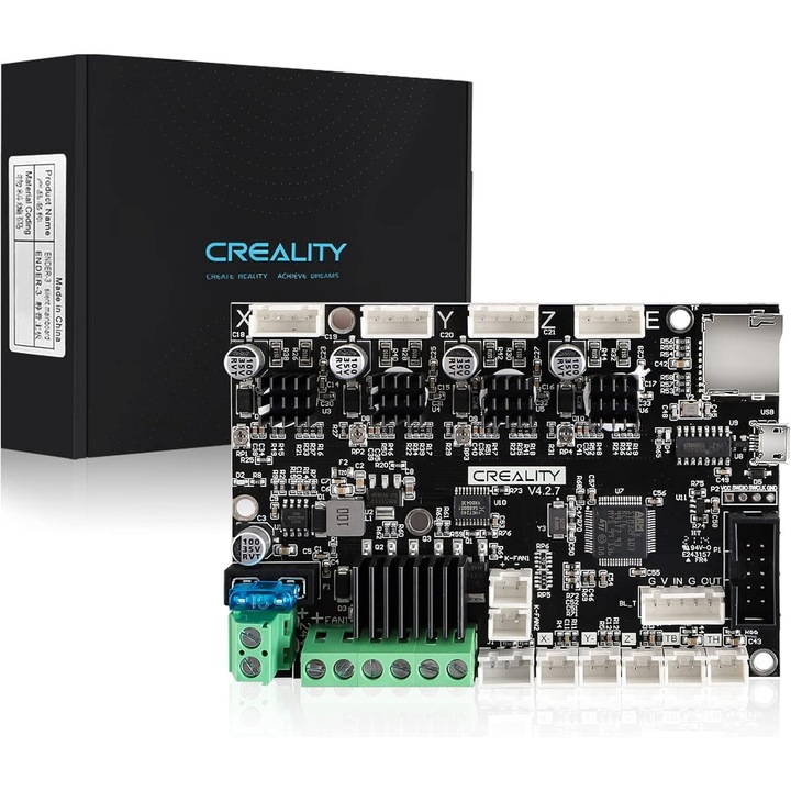 Дънна платка Creality Ender 3 Silent, актуализация V4.2.7, с драйвер Tmc2225, контролер за 3D принтер, аксесоари, съвместима с Ender-3 / Pro/Max / 3 V2 / 3 V2 Neo