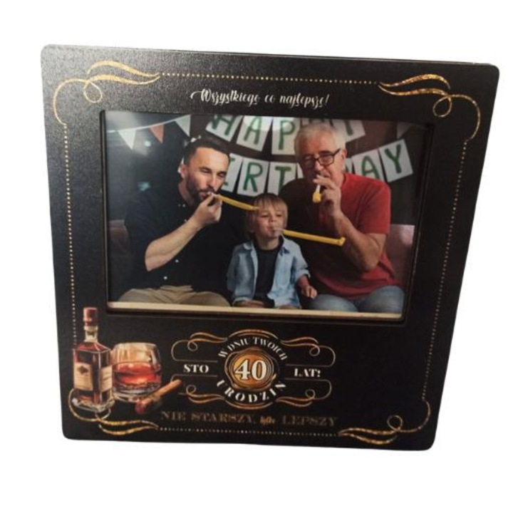 Rama foto Cargo, 10x15cm, pentru barbati, cu imprimeu colorat, 20x20cm