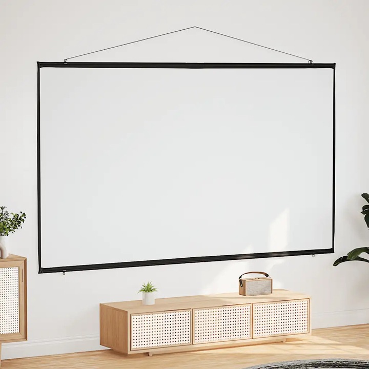 Ecran de proiectie vidaXL 120 inch 16:9, material rezistent, montare pe perete