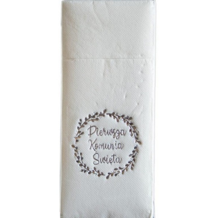 Set servetele GAJO 32x38cm, design elegant, imprimeu comunional, 20 bucati