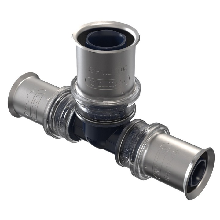 Szűkítő T-idom Wavin K5 C/Z, DN 20/DN 32, PN 10, 40x25x40mm