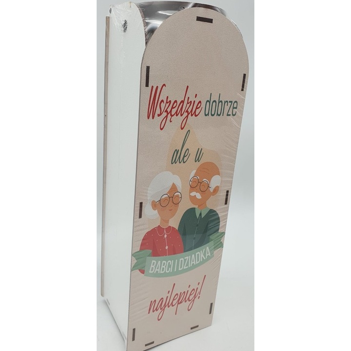 Cutie de vin din lemn, RUMIN-obrazy, 10x36x10cm, mix de modele