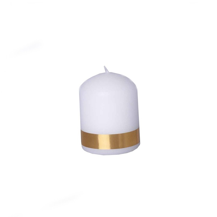 Комплект свещи Candela 10 бр., 3.9x4.5 см, бели/златни