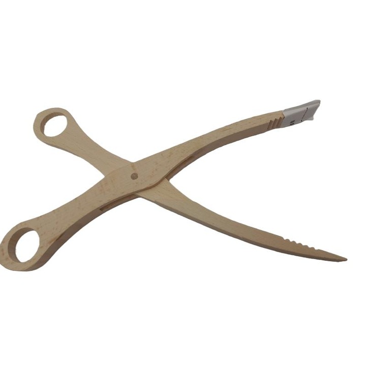 Cleste de bucatarie tip foarfece, Nami L51, lemn, natur