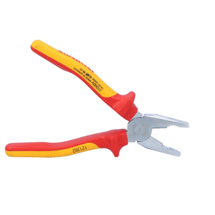 Univerzális fogó 180 mm, 1000 V védelemmel, 2 komponensű nyél, piros-sárga