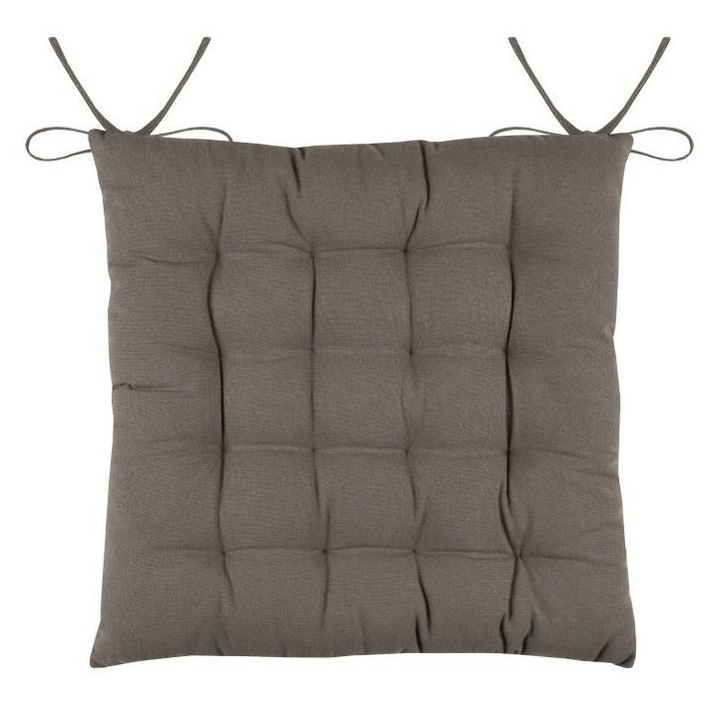 Perna Pentru Scaun, STOF, Legaturi Practice, Moale Si Elastica, Aspect Stilat, Structura Matlasata, Confort Si Durabilitate, Ideala Pentru Orice Interior, 38x38 Cm, Taupe