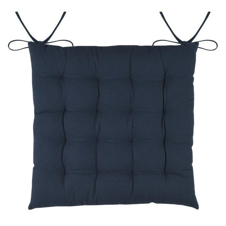 Perna Pentru Scaun, STOF, Confort Ridicat, Aspect Stilat, Moale Si Elastica, Durabila Si Practica, Structura Matlasata, Accesoriu Clasic Pentru Masa, 38x38 Cm, Grafit