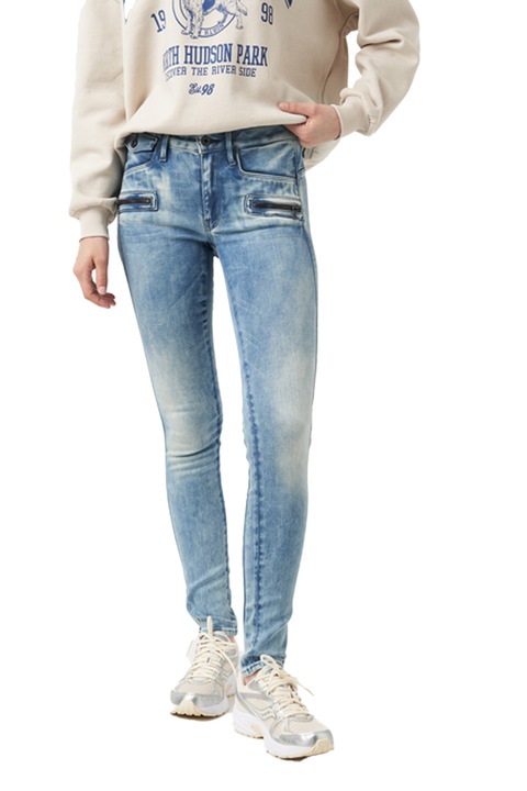 Blugi de dama G-Star RAW Dad Zip 2602233 16113-15, talie inalta, talie foarte conica pe picior, W26-L30, albastri