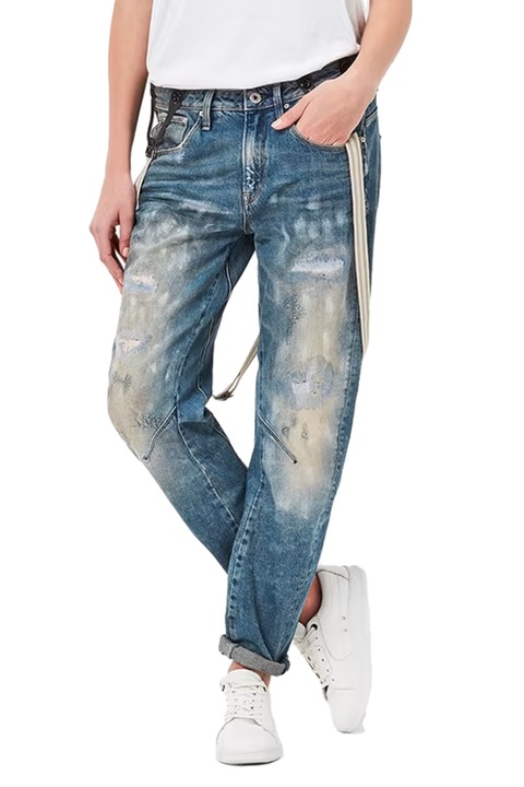 Blugi boyfriend G-Star RAW Arc Braces 3D Low pentru femei, talie joasă, croială ușor conică, albaștri, Albastru