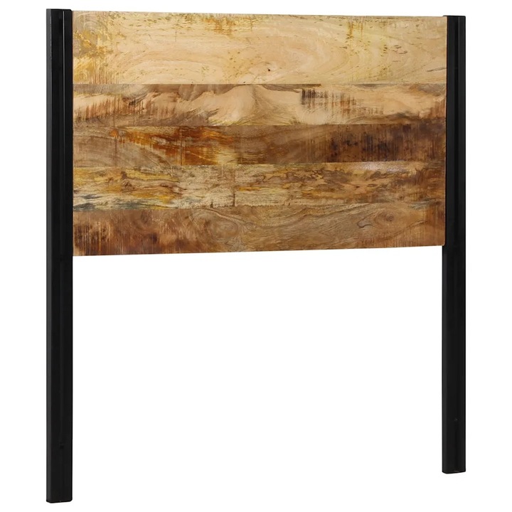 Tablie de pat vidaXL, lemn masiv de mango și fier, 100 cm, design elegant, suport excelent