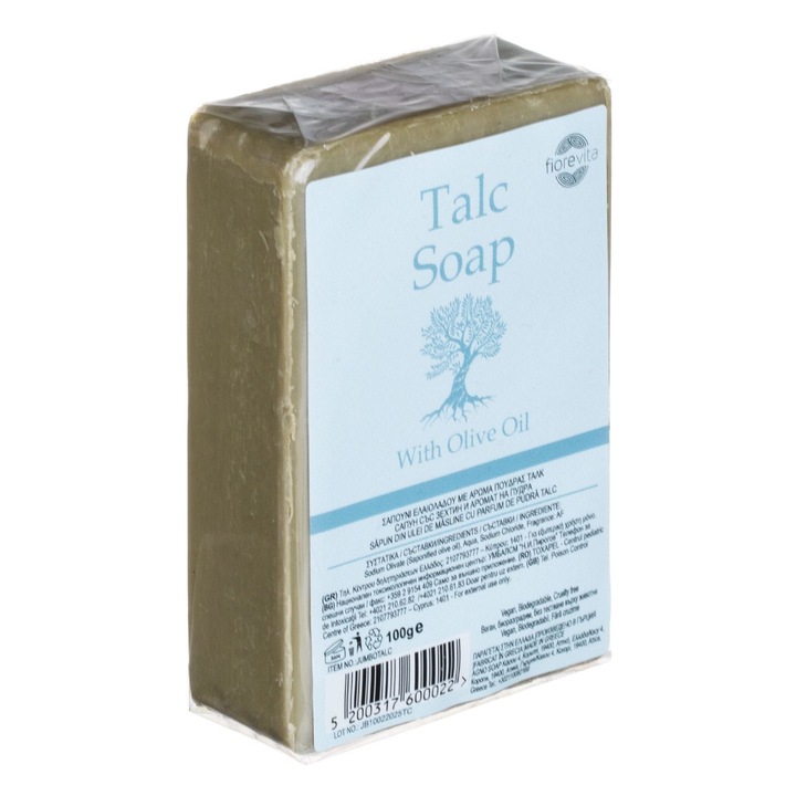 Твърд сапун с аромат на зехтин и пудра 100 г - fiorevita