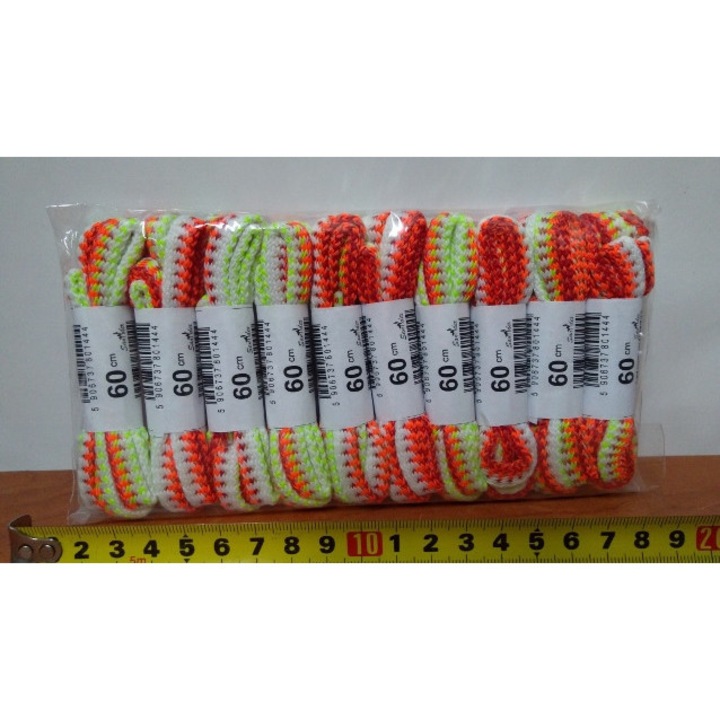 Snururi de incaltaminte SANDEX, set 10 perechi, multicolor, 75cm