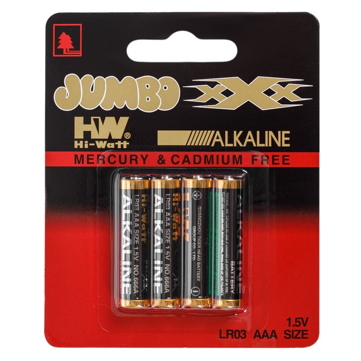 Alkáli elemek AAA 1.5V - 4 db