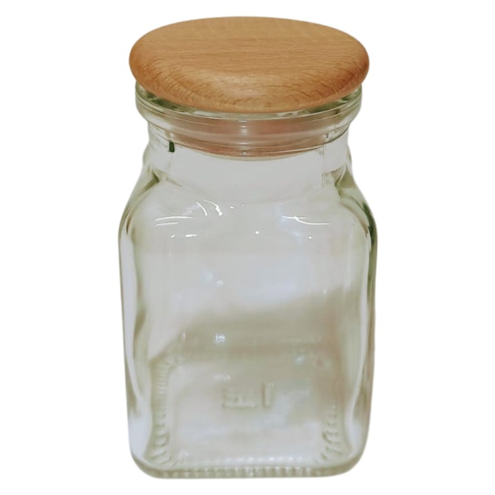 Borcanel pentru condimente Nami, 150ml, capac din lemn de fag, 9,8x5,4cm