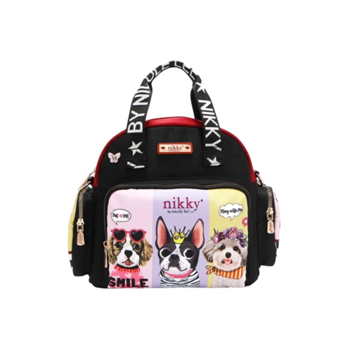 Geanta de mana, Nikky, 27x24x14cm, Cei mai buni prieteni, Multicolora