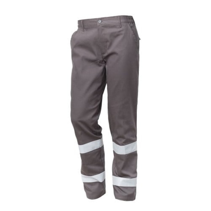 Pantaloni de lucru Standard Road cu benzi reflectorizante, culoarea albastru - Renania XXL GRI