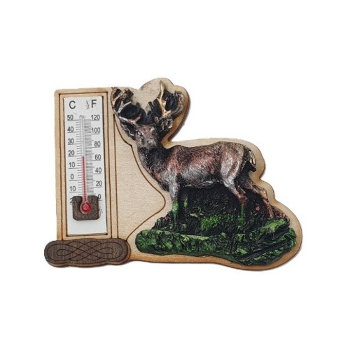 Termometru Meteo Expo, model caprioara, 7,5x10cm