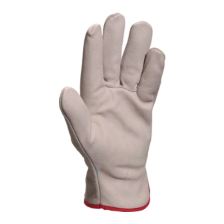 Manusi din piele cu protectie mecanica, pentru medii uscate, FCN29, culoarea bej - Delta Plus 11 BEJ